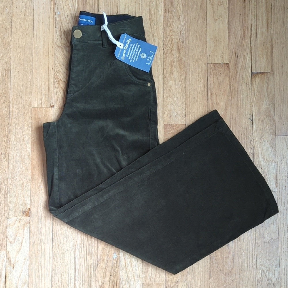Democracy Olive Corduroy Pants Nwt Size 2